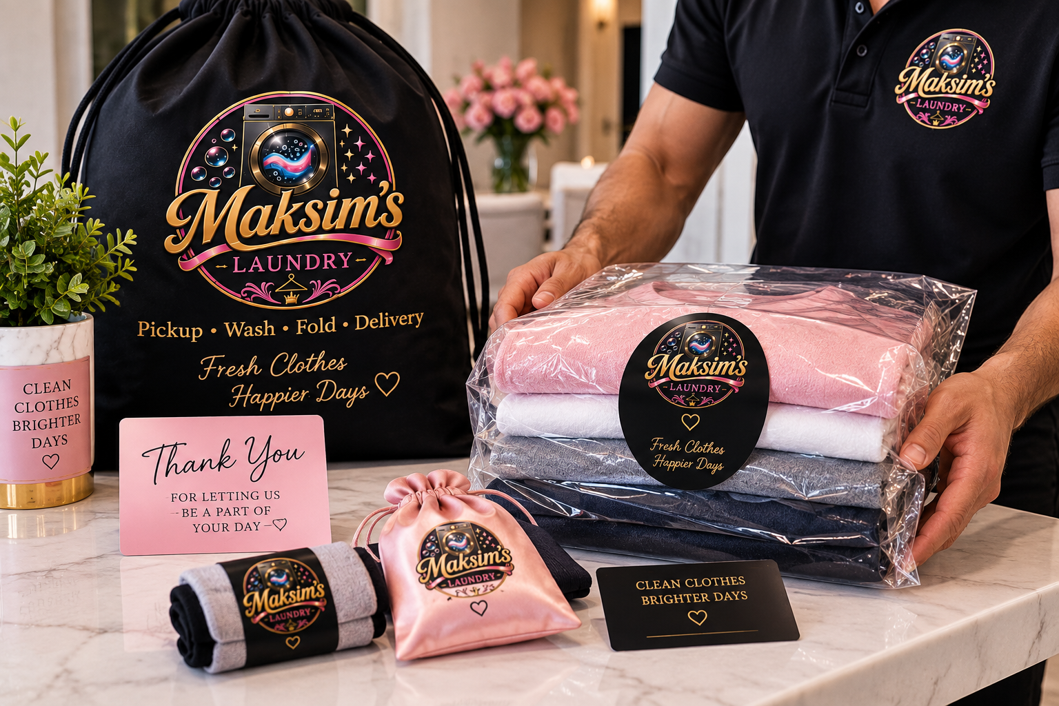 Closeup Folded Bags Maksim